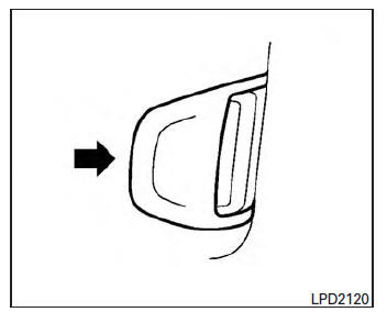 To access the card holder, pull the sun visor