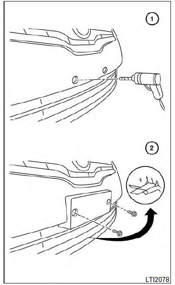 Use the following steps to mount the front license